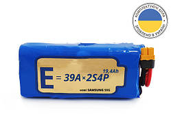 Акумуляторна збірка Li-Ion 2S4P Energy Life 19400 мАг Samsung SDI 21700-50G 12AWG XT60-Female - 1 шт.