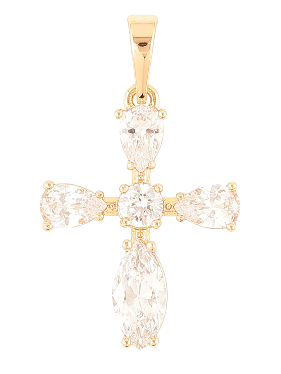 Кулон Xuping Позолота 18K "Хрест з цирконієм» для ланцюжка до 6мм