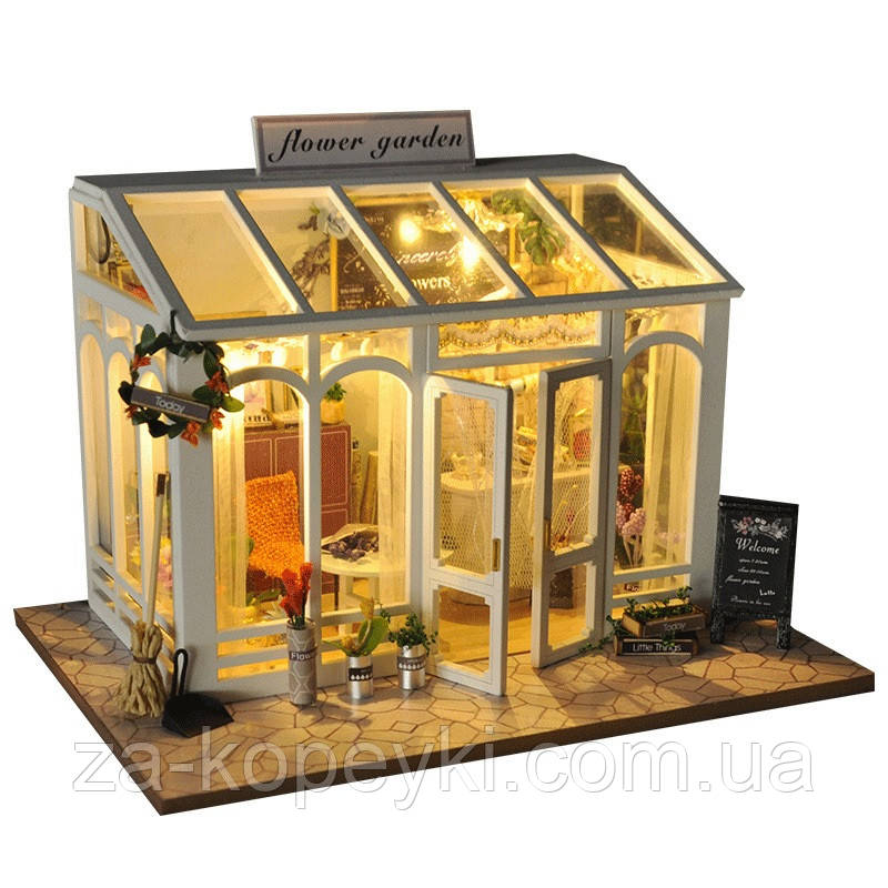 Румбокс Квітковий магазин Mini Flower House DIY Book Nook Kit Інтер'єрний конструктор TD-26