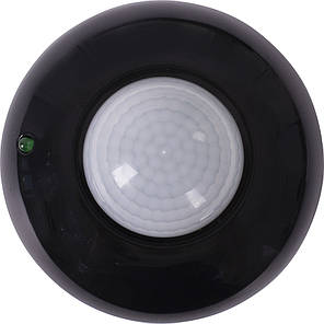 Датчик руху інфрачервоний стельовий e.sensor.pir.07.black(чорний), 360°, IP20, фото 3