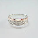 Срібна каблучка з золотими накладками, фото 2