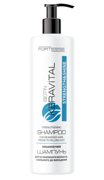 Шампунь FORTESSE Kera Vital Strength&Shine з біотином 400мл (4823115504623)