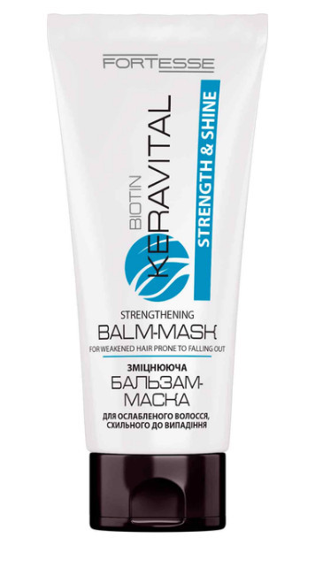 Бальзам-маска для волосся Fortesse KeraVital Strength&Shine з біотином 200 мл (4823115504630)