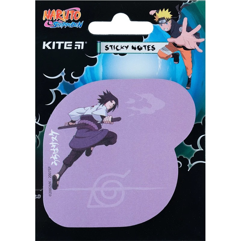 Папір для нотаток з клейким шаром Kite Naruto 70х70 мм, 50 аркушів, фото 1