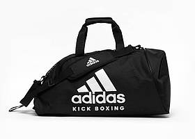 Сумка-рюкзак (2 в 1) с белым логотипом KickBoxing | черный | ADIDAS ADIACC052KB original Акція Знижка