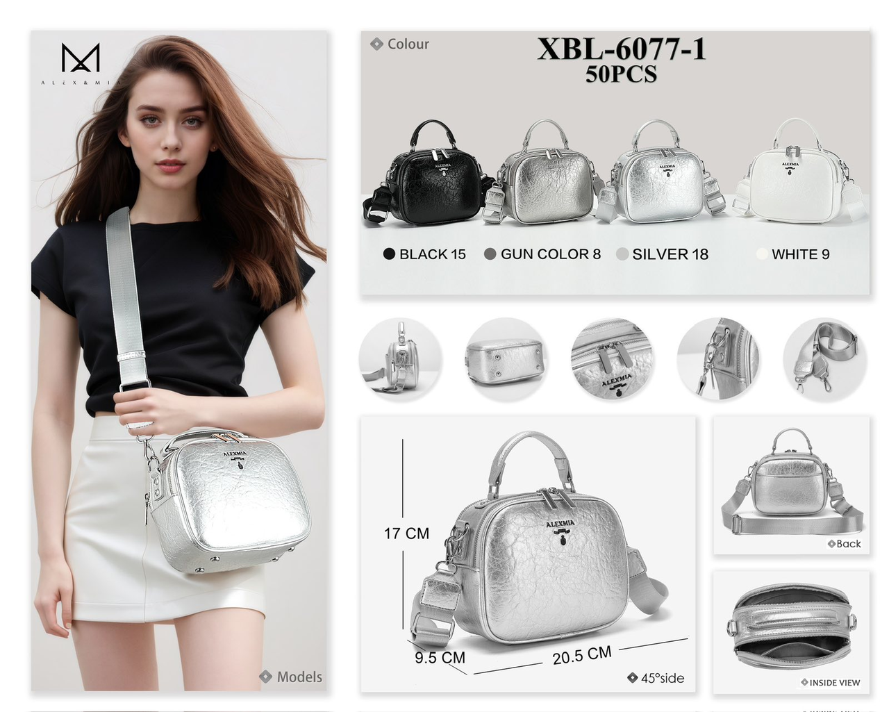 Жіноча стильна сумочка Alex&Mia (гуртом/роздріб)