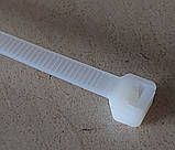 Стяжка кабельна нейлонова універсальна хомут білого кольору 7,6х300мм для фіксації кабелів кріплення до несучих поверхонь уп100шт, фото 9