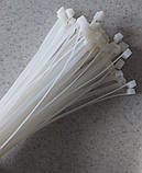 Стяжка кабельна нейлонова універсальна хомут білого кольору 7,6х300мм для фіксації кабелів кріплення до несучих поверхонь уп100шт, фото 7