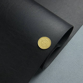 Відріз 1,1м, Термовініл чорний TK-28 для перетяжки керма, дверних карт, панелей на каучуковій основі, шир. 140см