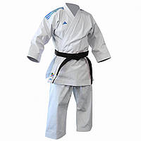 Кимоно для ката Adidas Shori с синими полосами на плечах | белый |Adidas K999ST original Акція Знижка