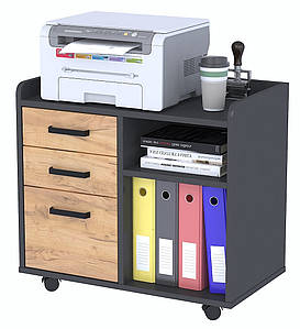 Тумба мобільна NTP-3S-73х65 антрацит TM Loft design