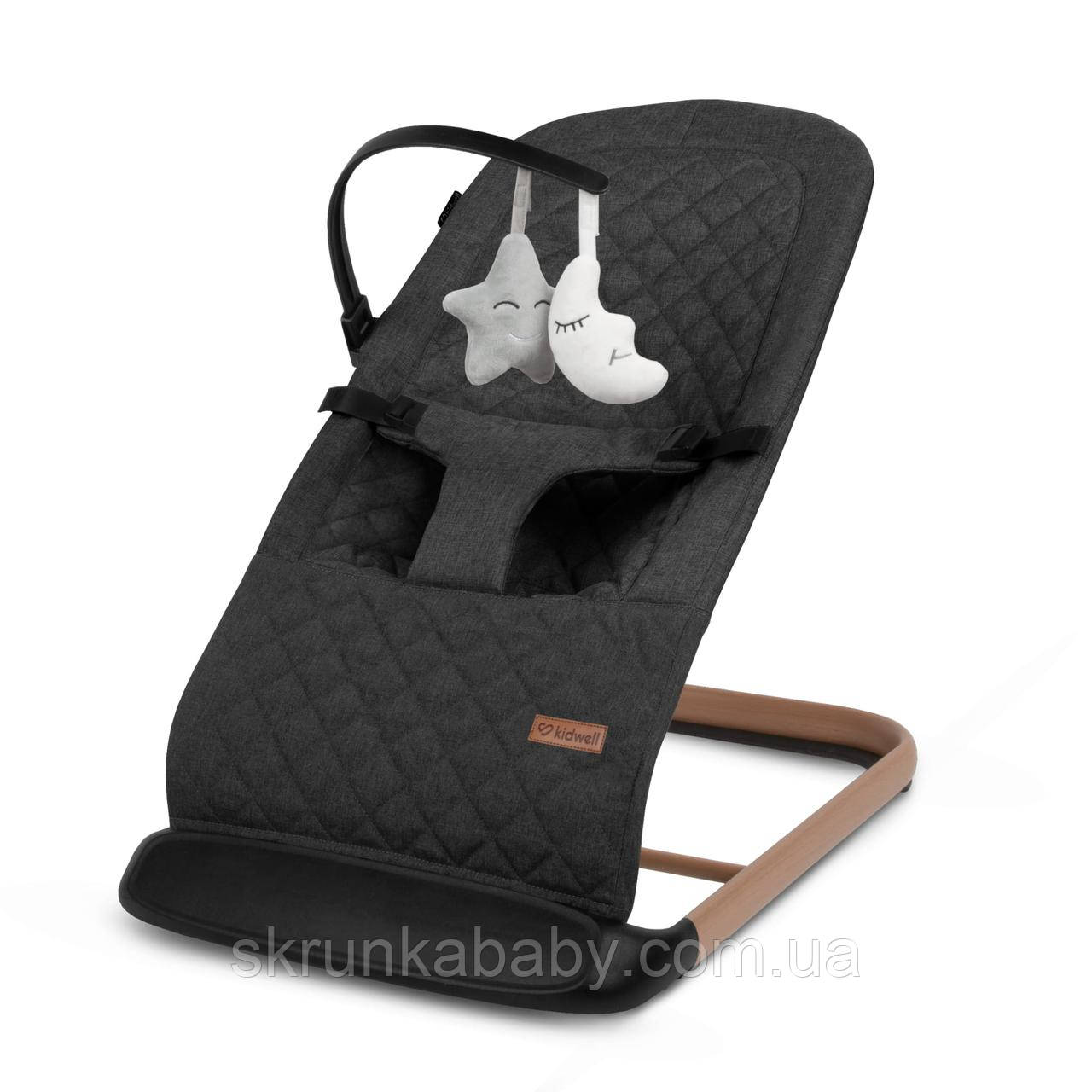 Шезлонг Kidwell Laro black/wooden