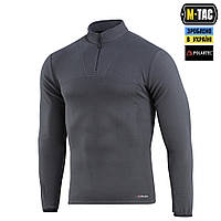 Кофта M-Tac Delta Polartec Dark Grey, сіра чоловіча тепла флісова кофта без змійки з утеплювачем