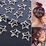 Шпильки дитячі для волосся тік-так "Зірка" 15 шт 3 кольори, фото 2