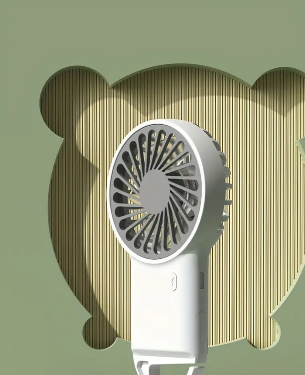 Вентилятор акумуляторний портативний з гачком USB Fan Y17W білий