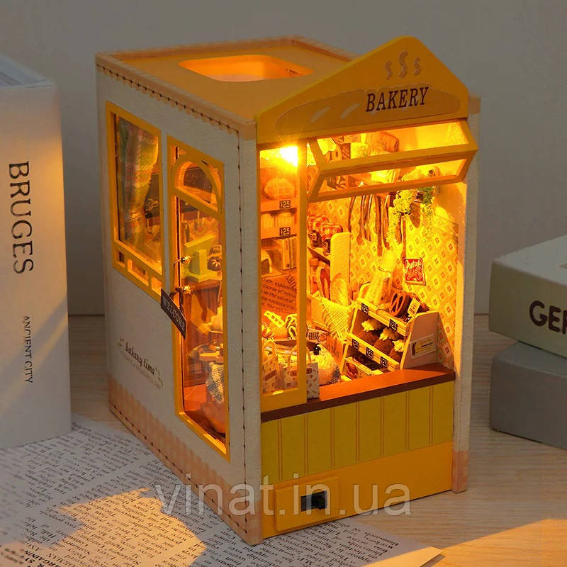 Бук Нук Пекарня Bakery Shop DIY Book Nook Kit Інтер'єрний конструктор TL-7