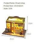 Румбокс Мініатюрна кондитерська Cake Shop DIY Kit Інтер'єрний конструктор Roombox TD-34, фото 9