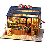 Румбокс Суші-ресторан Sushi Restaurant DIY Book Nook Kit Інтер'єрний конструктор TD-35, фото 4