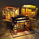 Румбокс Суші-ресторан Sushi Restaurant DIY Book Nook Kit Інтер'єрний конструктор TD-35, фото 5