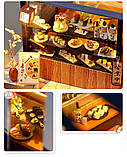 Румбокс Суші-ресторан Sushi Restaurant DIY Book Nook Kit Інтер'єрний конструктор TD-35, фото 6