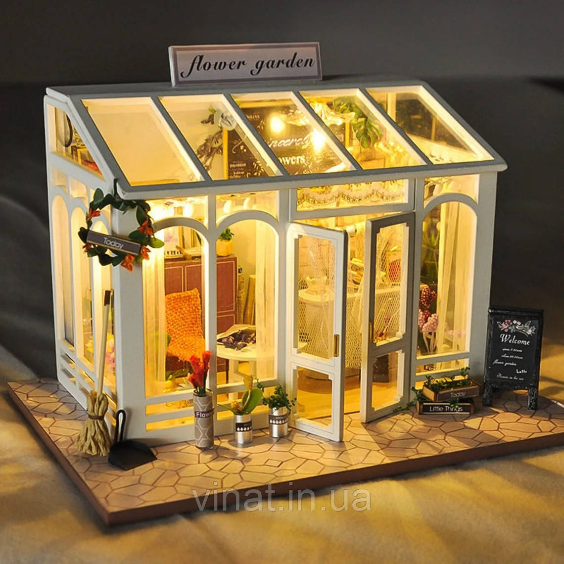 Румбокс Квітковий магазин Mini Flower House DIY Book Nook Kit Інтер'єрний конструктор TD-26