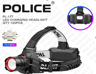 Ліхтар налобний PL-177, TG LED, 2*18650, ЗП Type-C