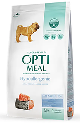 Корм Optimeal Adult Medium&Large Hypoallergenic (Оптіміл гіаоалерг. для вел/серед порід лосось) 12кг