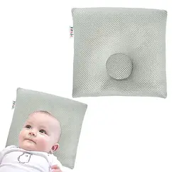 Ортопедична подушка для новонароджених від 6-18міс Maxi, 25х26х8 д. 9см сірий PAPAELLA