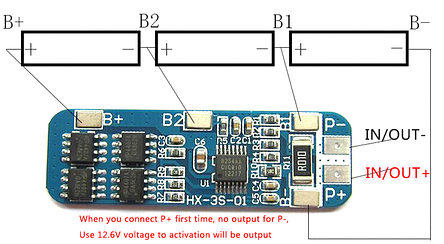 Плата захисту для 3 акумуляторів LI-ION, 10 А, фото 2