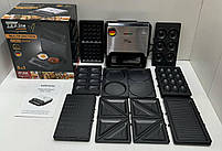 Мультимейкер, вафельниця, бутербродниця, гриль 8в1 2200 Вт Zepline ZP-808 мультипекар, фото 3