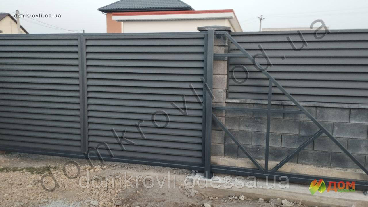 Металевий паркан жалюзі Ялинка 0,45 мат Україна 100 г/цинку гарантія 10 років