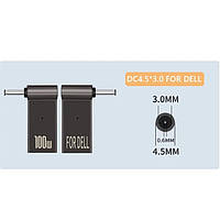 Перехідник для зарядки ноутбука USB-C to DC (USB type-C to DC) PD 100W