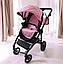 Коляска для ляльки з сумкою 9696 Carrello рожева, max висота ручки 80 см, фото 4