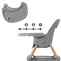 Стілець для годуваня Kidwell Karimi 2в1 gray, фото 7