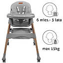 Стілець для годуваня Kidwell Karimi 2в1 gray, фото 3