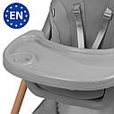Стілець для годуваня Kidwell Karimi 2в1 gray, фото 5