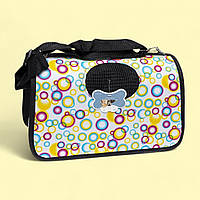 Сумка переноска для кота з вентиляцією, 24x37x17 см, Білий (S)