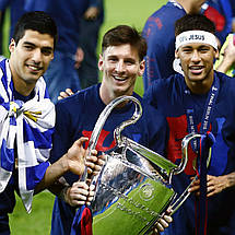 Плакат "Ліонель Мессі, Неймар да Сілва, Луїс Суарес, Lionel Messi, Neymar, Luis Suárez", 40×60см, фото 2