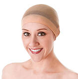 Перука блондин платиново-білий колір довга рівна густа натуральний вигляд термоволокно 80 см, фото 5