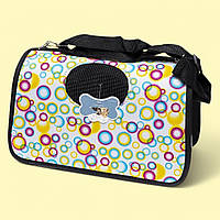 Сумка переноска для кота з вентиляцією, 27x44x18 см, Білий (M)