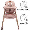 Стілець для годуваня Kidwell Karimi 2в1 pink, фото 6