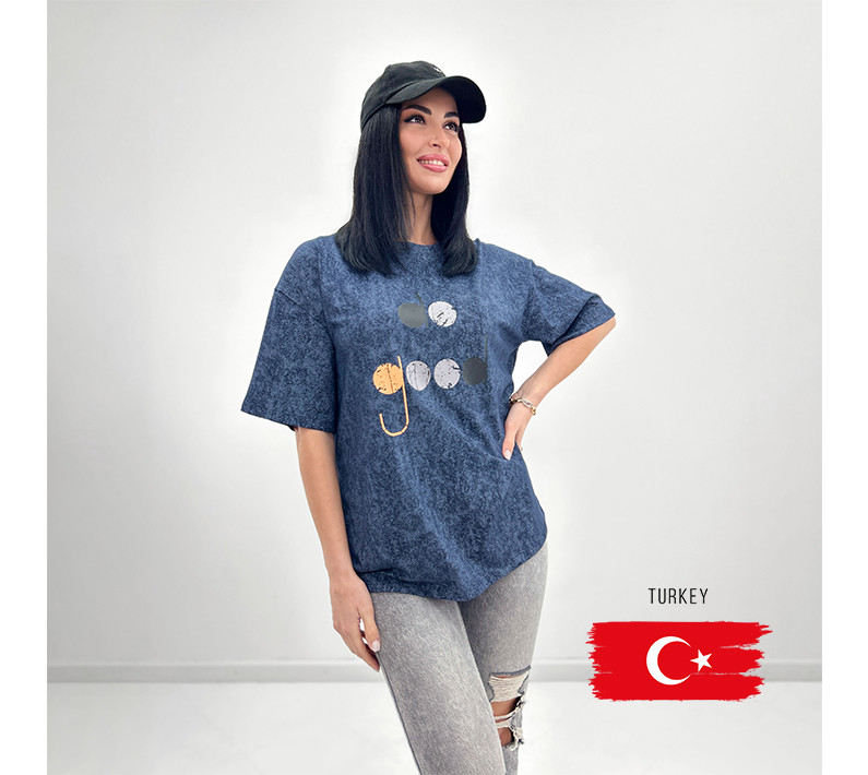 Жіноча футболка вільного крою "Do good" (Туреччина) Норма та батал, фото 1