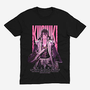 Футболка чорна Morze Bleach V22 Kuchiki Byakuya