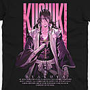 Футболка чорна Morze Bleach V22 Kuchiki Byakuya, фото 3