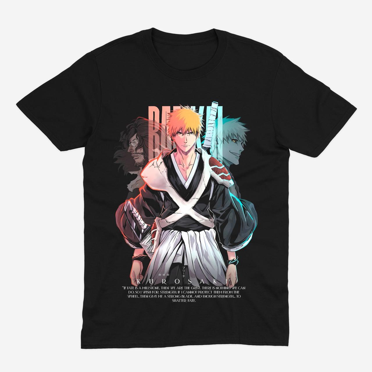 Футболка чорна Morze Bleach V23 Ichigo Kurosaki