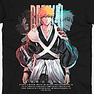 Футболка чорна Morze Bleach V23 Ichigo Kurosaki, фото 3