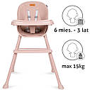 Стілець для годуваня Kidwell Eatan 4в1 Wood pink, фото 4