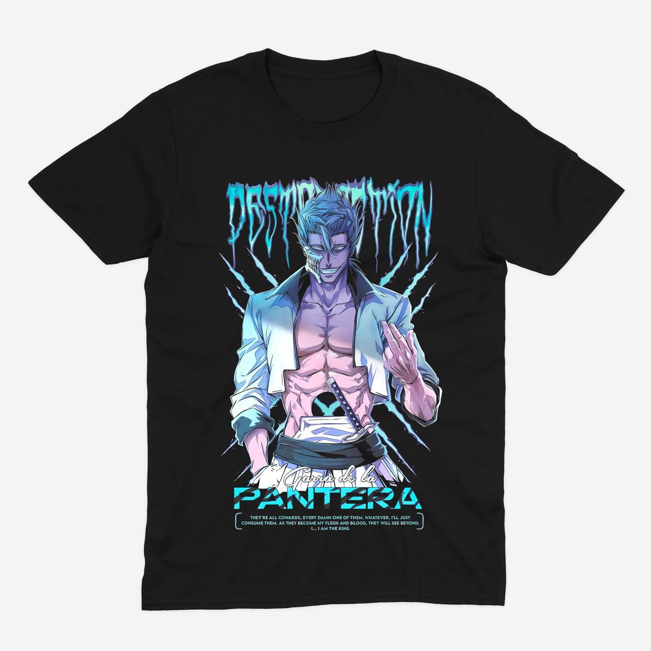 Футболка чорна Morze Bleach V25 Grimmjow Jaegerjaquez