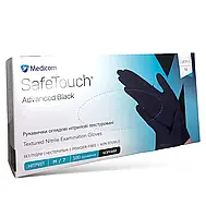 Нітрилові рукавички Medicom SafeTouch Black, розмір M, чорні, 100 шт