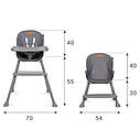 Стілець для годуваня Kidwell Eatan 4в1 Wood Grey, фото 8